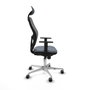 Piqueras y Crespo Chaise de Bureau avec Appui-tête 1D086G1 Gris