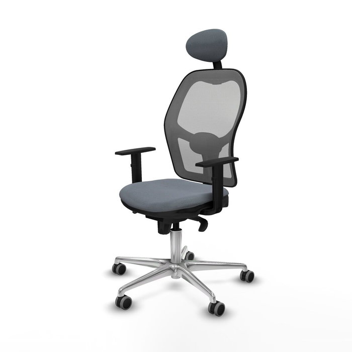 Piqueras y Crespo Chaise de Bureau avec Appui-tête 1D086G1 Gris Piqueras y Crespo Chaise de Bureau avec Appui-tête 1D086G1 Gris