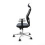 Piqueras y Crespo Chaise de Bureau avec Appui-tête 1D086G1 Gris