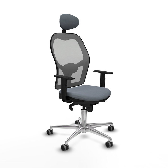 Piqueras y Crespo Chaise de Bureau avec Appui-tête 1D086G1 Gris Piqueras y Crespo Chaise de Bureau avec Appui-tête 1D086G1 Gris