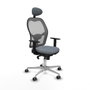 Piqueras y Crespo Chaise de Bureau avec Appui-tête 1D086G1 Gris