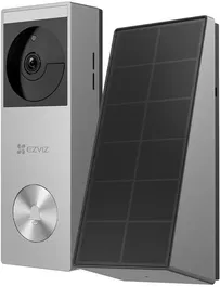 EZVIZ DB3 Pro Sonnette Vidéo Connectée 2K avec Panneau Solaire Intégré - Surveillance HD - Coloris Argent