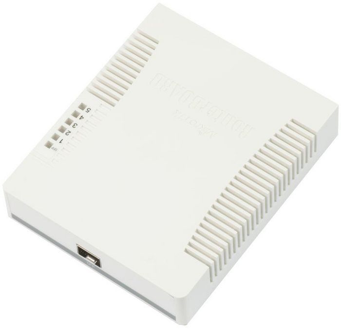 MikroTik RB260GS - Commutateur Gestionné Gigabit 5 Ports Ethernet, 1 Port SFP, PoE Entrée, SwOS, 6W, 212g