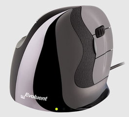 Evoluent VerticalMouse D Large Souris Verticale Ergonomique avec Boutons Rainurés et Capteur Laser