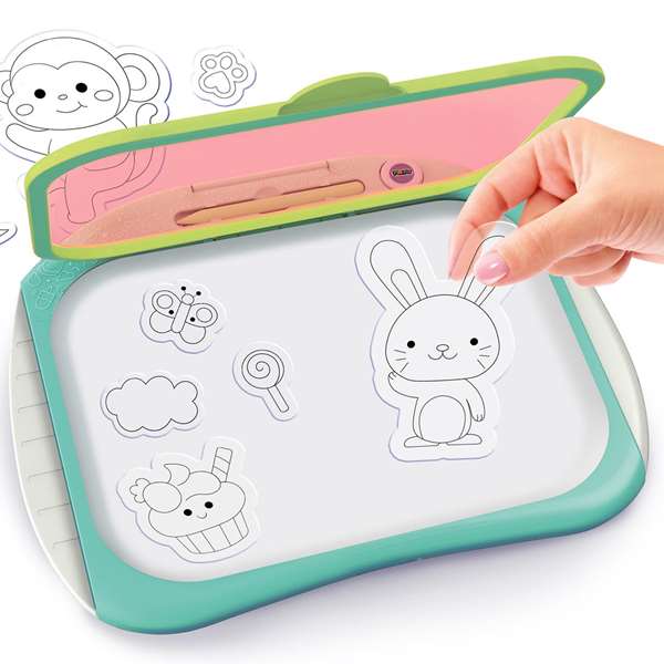 Canal Toys Doodle Copy - Tableau imprimante à dessin pour enfant avec pochoirs, 40 x 33 x 6 cm, bleu Canal Toys Doodle Copy - Tableau imprimante à dessin pour enfant avec pochoirs, 40 x 33 x 6 cm, bleu