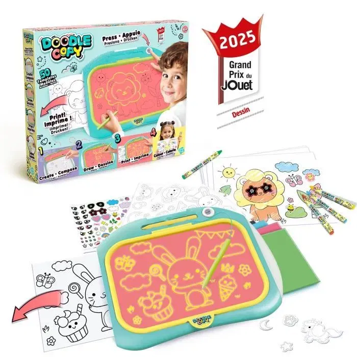 Canal Toys Doodle Copy LIT 004 - Machine à dessin et à imprimer des modèles avec feuilles à colorier, Jouet éducatif pour enfants Canal Toys Doodle Copy LIT 004 - Machine à dessin et à imprimer des modèles avec feuilles à colorier, Jouet éducatif pour enfants