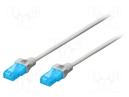 DIGITUS Cordon de raccordement Cat 5e U/UTP RJ45 0,5m gris