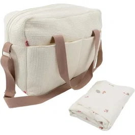 DOMIVA Maternity Love Sac à langer avec matelas à langer nomade waterproof - Coton, Nomade, Imperméable, Poches organisées, Bandoulière ajustable