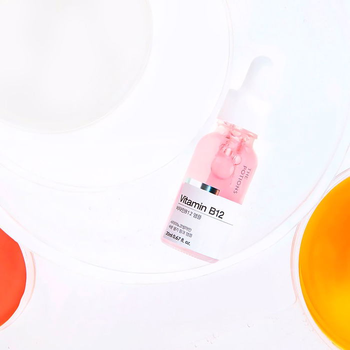 The Potions Ampoule VITAMINE B12 20 ml - Hydratante, Illuminatrice, Rosée, pour Peau Fatiguée et Sèche