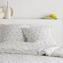 Today Parure de Lit Imprimé Floral Blanc avec Motif Citron