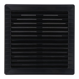 Edm Grille de ventilation carrée encastrable ajustable ø80-150 avec moustiquaire ABS 170x170x11,5mm gris anthracite
