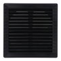 Edm Grille de ventilation carrée encastrable ajustable ø80-150 avec moustiquaire ABS 170x170x11,5mm gris anthracite