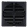 Edm Grille de ventilation carrée encastrable ajustable ø80-150 avec moustiquaire ABS 170x170x11,5mm gris anthracite