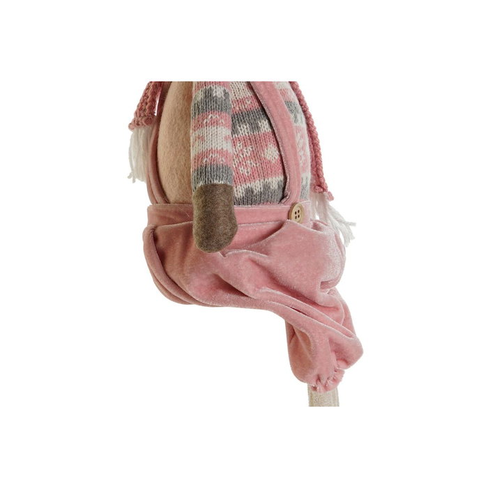 DKD Home Decor Décorations de Noël Renne Blanc Marron Rose (2 Unités)