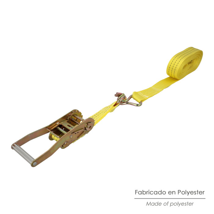 WOLFPACK LINEA PROFESIONAL Sangle d'arrimage avec cliquet 50 mm x 9 mètres WOLFPACK LINEA PROFESIONAL Sangle d'arrimage avec cliquet 50 mm x 9 mètres