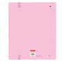Safta Classeur à 4 Anneaux de 35 mm avec 100 Feuilles A4 et 5 Séparateurs