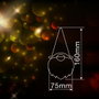 Bambasy Gnome de Noël LED Nefti 16cm Rouge et blanc
