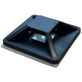 Future Lot de 100 supports adhésifs pour collier de serrage noir 19x19mm