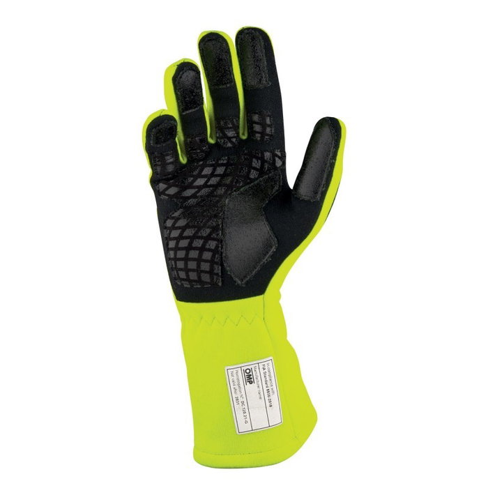 Omp Gants Pro Mech-S FIA 8856-2018 Jaune Fluo Taille S