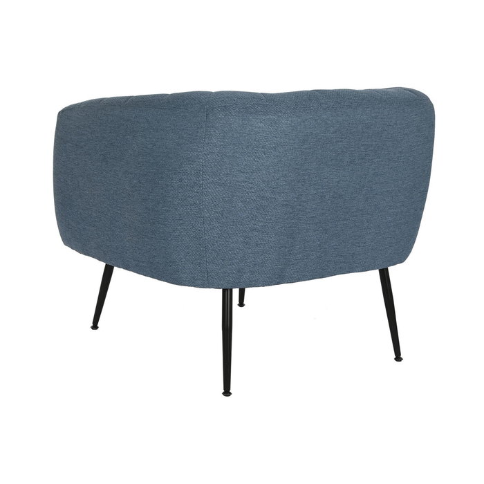 Fauteuil DKD Home Decor Bleu Noir Doré Mousse Bois Métal 81 x 75 x 73 cm Fauteuil DKD Home Decor Bleu Noir Doré Mousse Bois Métal 81 x 75 x 73 cm