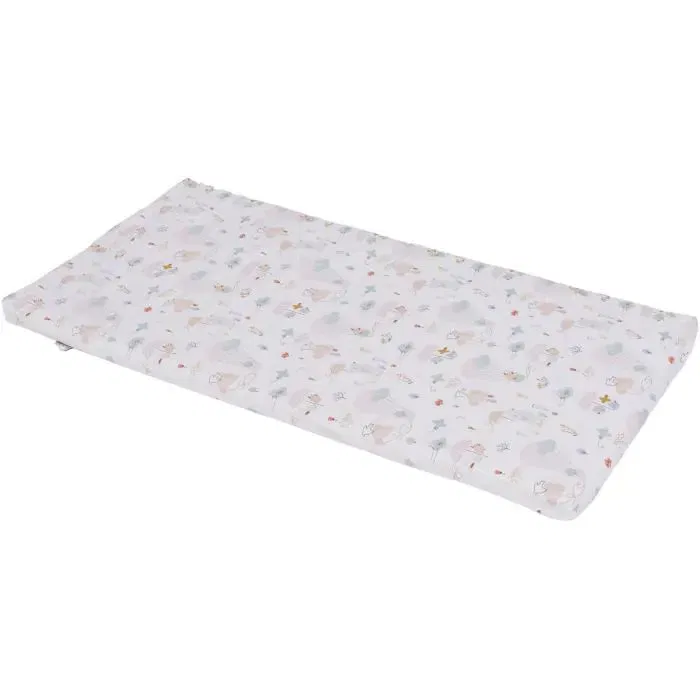 TINEO Matelas nomade Balloons pour bébé 120x60x4 cm, déhoussable avec valisette de transport, blanc