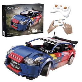 CADA : Voiture télécommandée Citroën C4 WRC Sebastian Loeb 1:18 avec application Bluetooth et contrôle RC 2.4GHz - 329 pièces