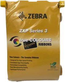 Zebra 800033-340 Carte ruban nylon YMCKO pour ZXP Series 3, jusqu'à 280 cartes, plusieurs couleurs