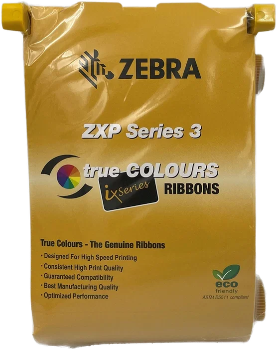Zebra 800033-340 Carte ruban nylon YMCKO pour ZXP Series 3, jusqu'à 280 cartes, plusieurs couleurs