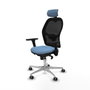 Piqueras y Crespo Chaise de Bureau avec Appui-tête 3D086G2 Bleu ciel