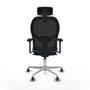 Piqueras y Crespo Chaise de Bureau avec Appui-tête 3D086G2 Bleu ciel