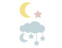 Misskuty Troquel fino ZAG Infantil nube con estrellas y luna 3u