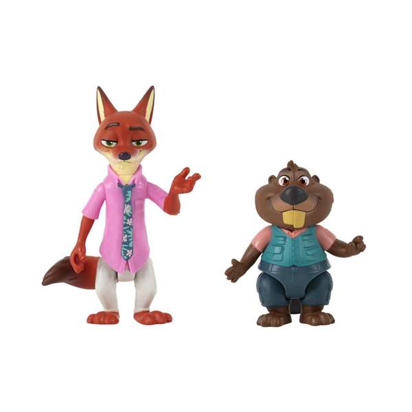 Jazwares Figurine Disney Zootopia Duo de détectives 10 cm - Pack de 2 personnages en modèle aléatoire