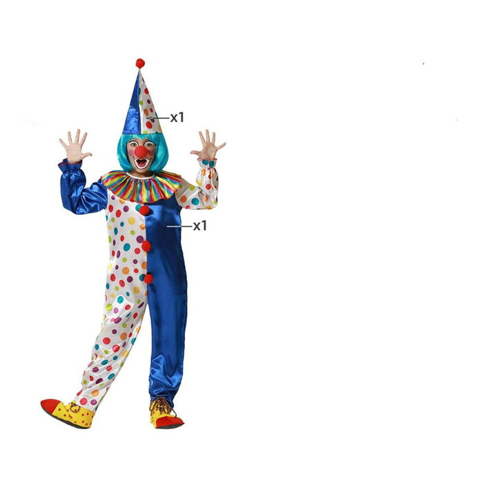 BigBuy Carnival Déguisement Clown Unisexe Bleu pour Enfants