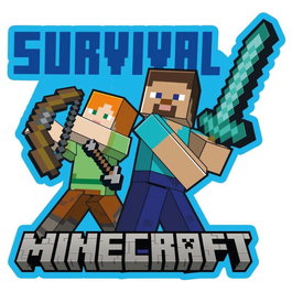 MOJANG STUDIOS Coussin Minecraft 3D - 35 cm - Housse en Velboa - Décoration ou accessoire de jeu
