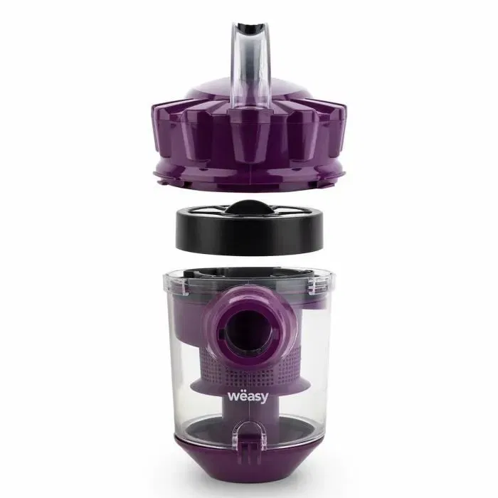 Weasy WS10 Aspirateur sans sac multicyclonique, 1,5 L, cable 4,2 m, classe A, violet - Puissante aspiration pour tapis et sols durs