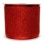 Decoris Ruban décoratif de Noël rouge à paillettes 6,3 x 270 cm