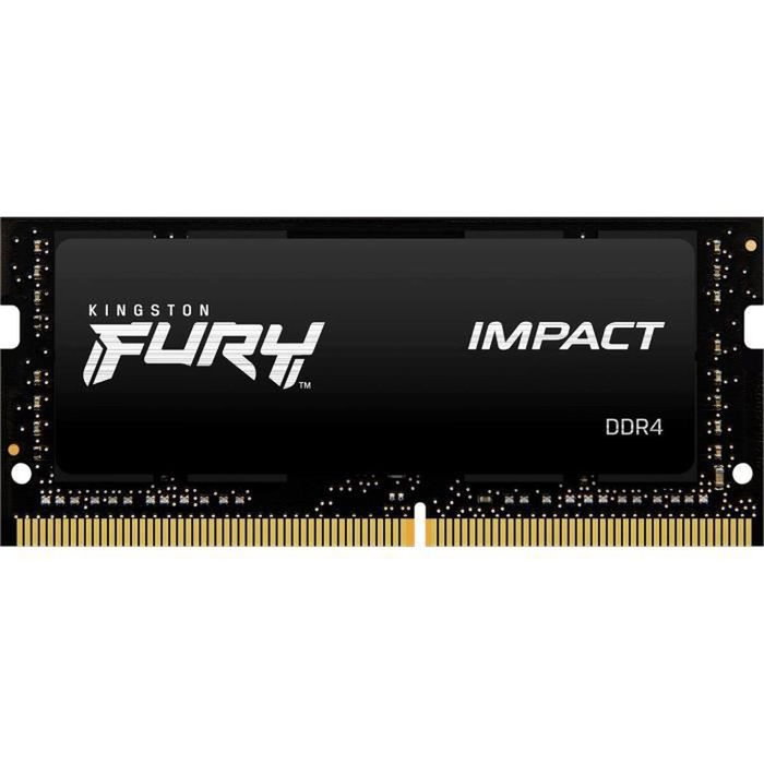 Kingston Mémoire RAM 16 GB DDR4 3200 MHz SODIMM CL20 pour PC Portable - FURY Impact avec Overclocking Plug & Play, Compatible Intel XMP et AMD Ryzen Kingston Mémoire RAM 16 GB DDR4 3200 MHz SODIMM CL20 pour PC Portable - FURY Impact avec Overclocking Plug & Play, Compatible Intel XMP et AMD Ryzen