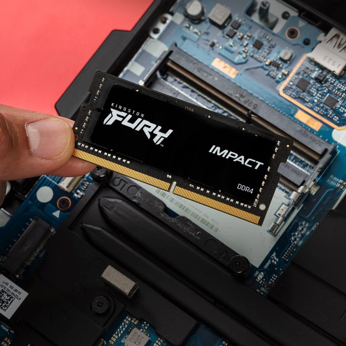 Kingston Mémoire RAM 16 GB DDR4 3200 MHz SODIMM CL20 pour PC Portable - FURY Impact avec Overclocking Plug & Play, Compatible Intel XMP et AMD Ryzen Kingston Mémoire RAM 16 GB DDR4 3200 MHz SODIMM CL20 pour PC Portable - FURY Impact avec Overclocking Plug & Play, Compatible Intel XMP et AMD Ryzen