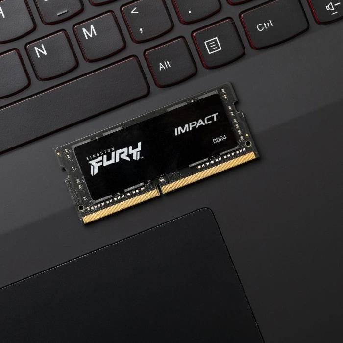Kingston Mémoire RAM 16 GB DDR4 3200 MHz SODIMM CL20 pour PC Portable - FURY Impact avec Overclocking Plug & Play, Compatible Intel XMP et AMD Ryzen Kingston Mémoire RAM 16 GB DDR4 3200 MHz SODIMM CL20 pour PC Portable - FURY Impact avec Overclocking Plug & Play, Compatible Intel XMP et AMD Ryzen