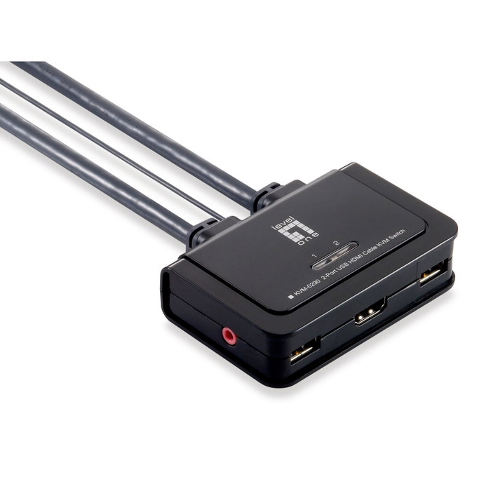 LevelOne KVM-0290 Commutateur KVM USB HDMI 2 Ports LevelOne KVM-0290 Commutateur KVM USB HDMI 2 Ports