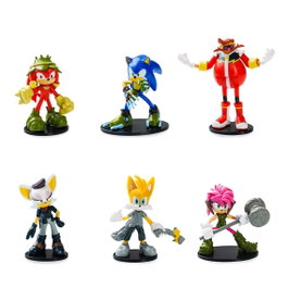 Bizak Lot de 6 Figurines Sonic Articulées 7,5 cm - Personnages à Collectionner