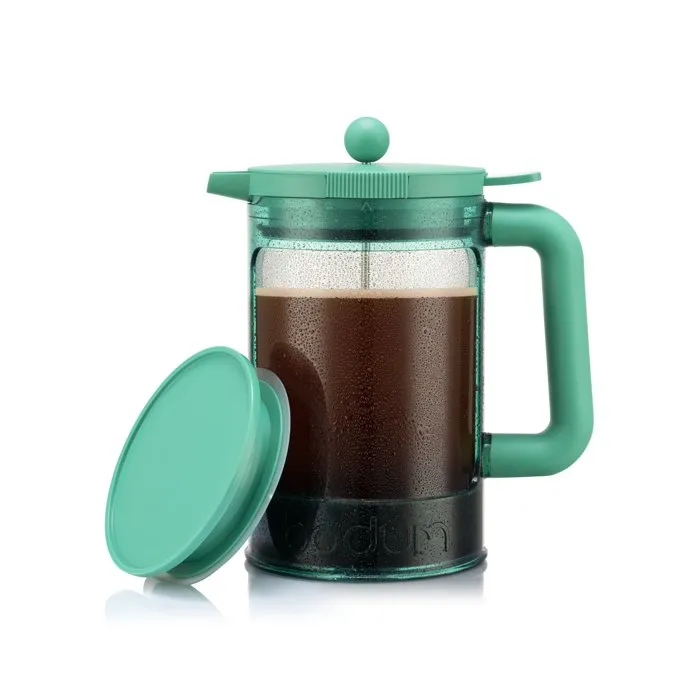 BODUM Cafetière Bean Set Hot & Cold Brew - 1,5 L - 12 tasses - Cafetière à infusion froide et chaude - Avec couvercle - Vert BODUM Cafetière Bean Set Hot & Cold Brew - 1,5 L - 12 tasses - Cafetière à infusion froide et chaude - Avec couvercle - Vert