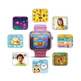 VTECH - Kidizoom Smartwatch MAX Rose - Montre connectée enfant avec écran tactile couleur, double objectif photo/vidéo, pour 5-14 ans, langue française