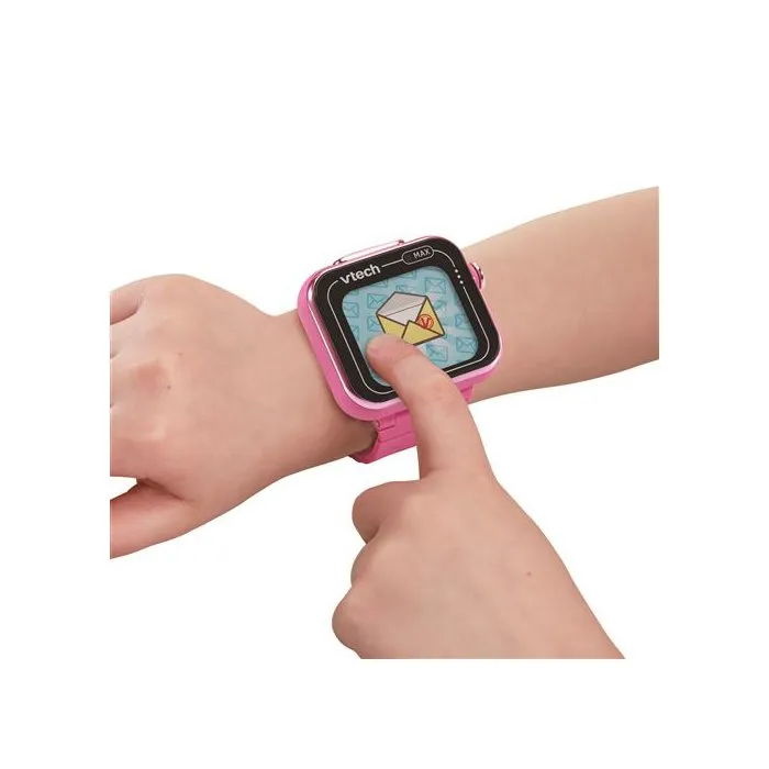 VTECH - Kidizoom Smartwatch MAX Rose - Montre connectée enfant avec écran tactile couleur, double objectif photo/vidéo, pour 5-14 ans, langue française