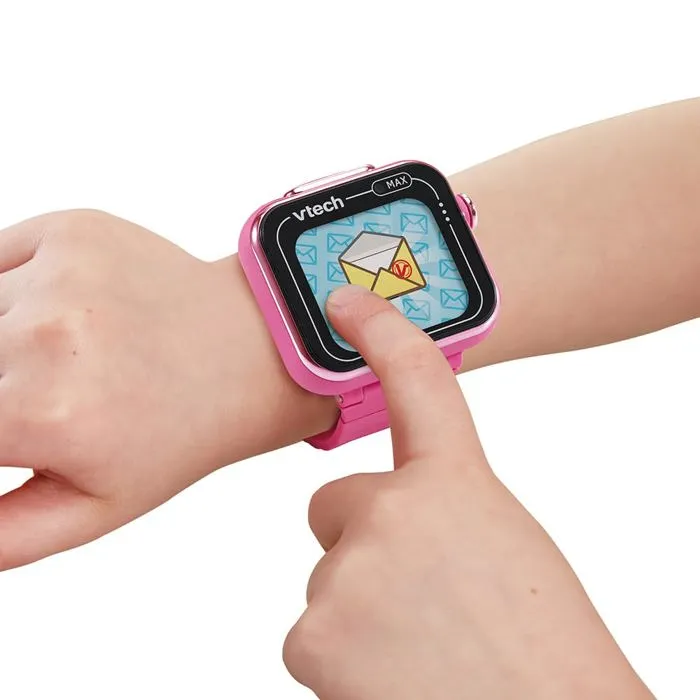 VTECH - Kidizoom Smartwatch MAX Rose - Montre connectée enfant avec écran tactile couleur, double objectif photo/vidéo, pour 5-14 ans, langue française