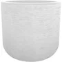 EDA Pot de fleurs rond Graphit Up - 50 cm, 67 L, Ø 48.5 x H 46.2 cm, blanc cérusé - Jardinier pour extérieur