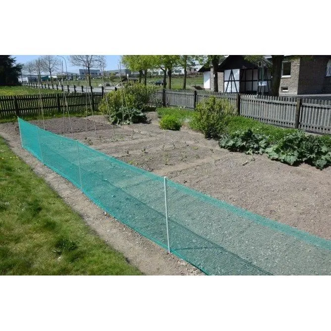 Kerbl Clôture universelle de jardin 20 m avec 11 piquets simples, hauteur 80 cm, verte pour délimitation et protection