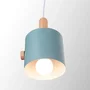 Scarlet Lámpara Colgante SKD-P1014-W - Lampe suspendue en métal et bois, hauteur réglable, pour décoration moderne