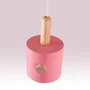 Scarlet Lámpara Colgante SKD-P1014-W - Lampe suspendue en métal et bois, hauteur réglable, pour décoration moderne