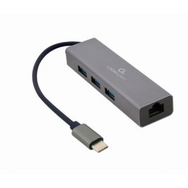 GEMBIRD Hub USB Cablexpert avec RJ45, 3x USB-A et USB-C, USB 3.1 Gen 1